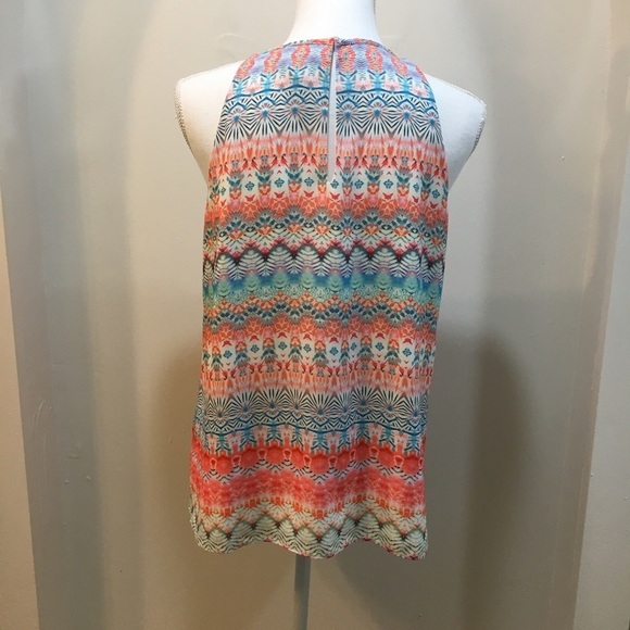 Rachel Zoe Sleeveless Print Top - Picture 4 of 7